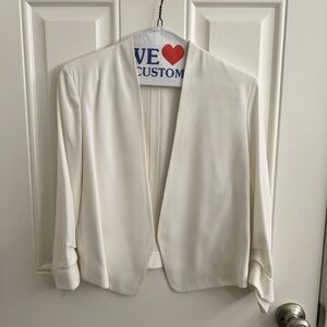 Aritzia Babaton Power Short Blazer - Waist Length - White Espace 00